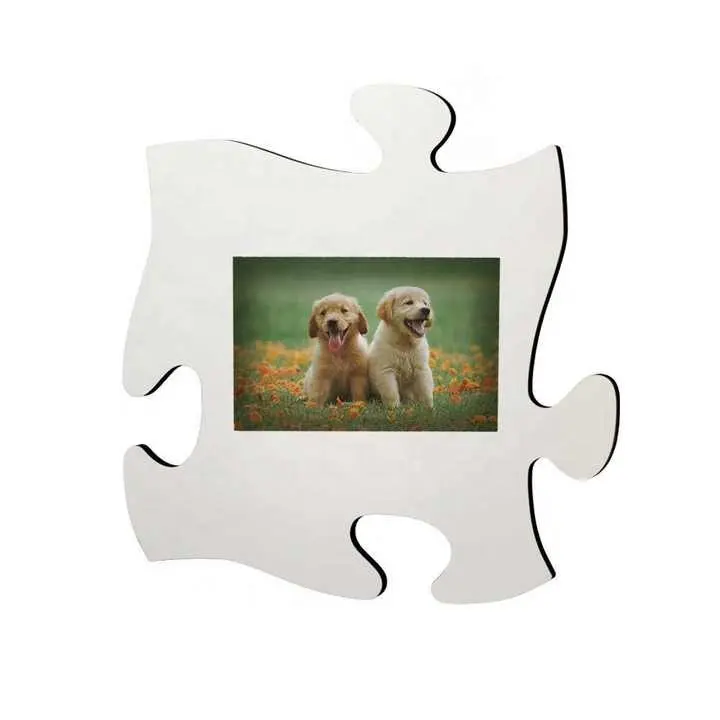 Cadre photo bricolage décoration murale en bois verre Puzzle fait à la main papier photo commémoratif cadeau