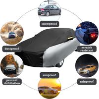 Housse de voiture de luxe imperméable en PEVA avec doublure en coton, résistante aux rayures pour toutes les conditions météorologiques