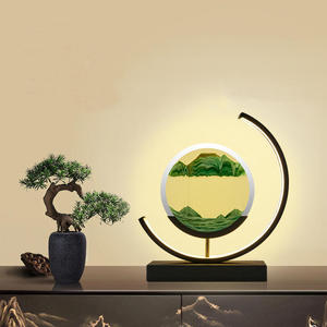 Dinámico 3D LED que fluye pintura mesa noche luz rápida regulable Control remoto arena móvil arte vidrio Material alimentado por batería - Product Image 4