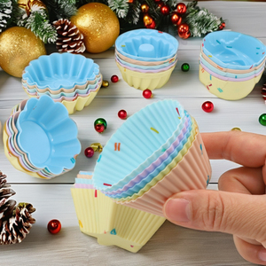 Bền Thân Thiện Với Môi Silicone Bánh Khuôn Hình Trái Tim Donut Cupcake Nướng Ly Với Bền Văn Phòng Epoxy Thạch Đóng Băng Đóng Gói Túi - Product Image 2