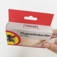 Boîte d'emballage en carton pour comprimés anti-insectes rouges avec fente Euro pour affichage suspendu en magasin