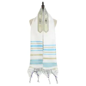 Мессианская Талит, Талит, молитвенная шаль, 22x72 дюйма с сумкой в комплекте, 100% полиэстер, тюрбан, шемаг, этнический стиль, арабский головной платок