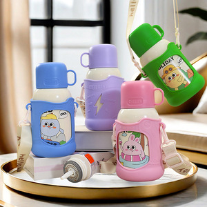Termo Infantil de Dibujos Animados, Acero Inoxidable 316, Portátil, con Funda, para Uso Escolar - Product Image 1