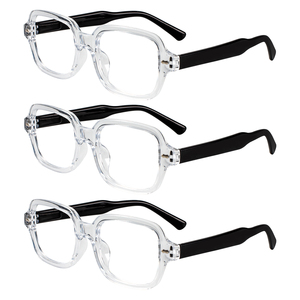 Lunettes <span class=keywords><strong>de</strong></span> lecture carrées rétro pour femmes, charnières flexibles à ressort, plaquettes nasales confortables, lunettes <span class=keywords><strong>de</strong></span> <span class=keywords><strong>presbytie</strong></span> avec plusieurs dioptries - Product Image 1