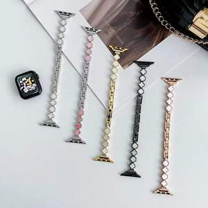 Correa de <span class=keywords><strong>reloj</strong></span> Chahong Ardor Clover Mother Of Pearl para <span class=keywords><strong>Apple</strong></span> Watch de 14 mm, correa de silicona con diseño de dijes, correa de repuesto. - Product Image 2