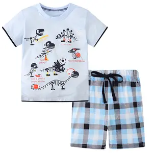 Ropa personalizada para niños, venta al por mayor de Ropa para Niñas, conjunto de verano de 80 a 130cm, manga corta suave, bonitos pantalones cortos de encaje, 2 uds., conjunto de volantes de satén