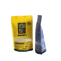 Büyük çay paketleme poşetleri kahve çanta sıcak satış Stand up kilitli bitkisel detoks promosyon çantaları