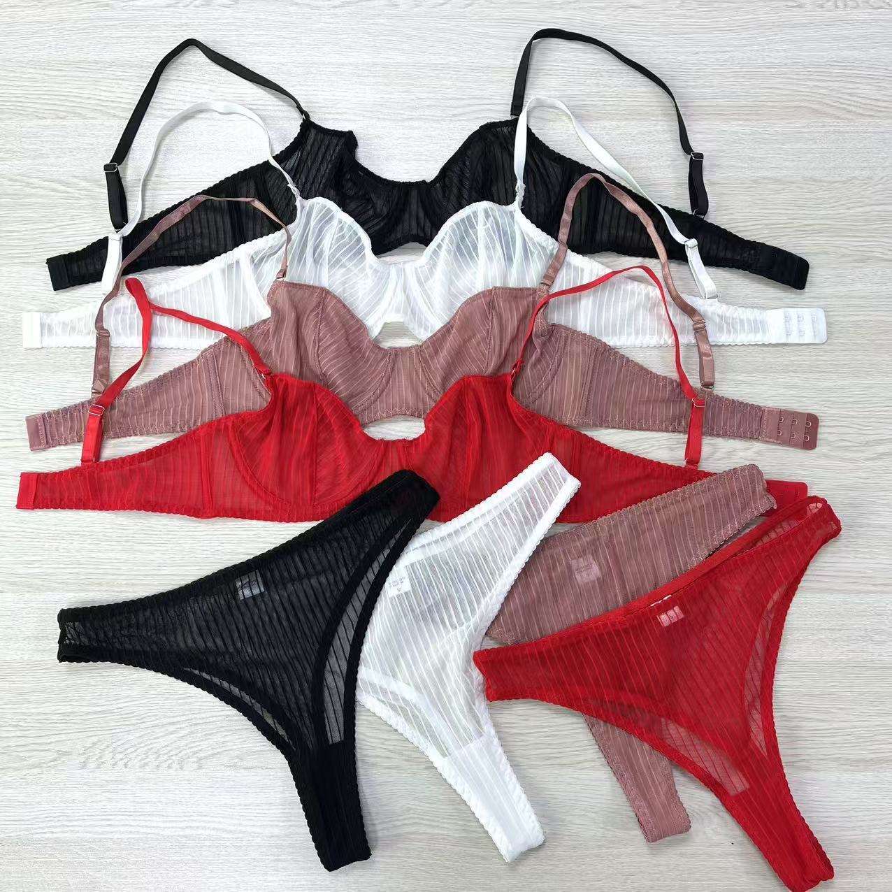 Wholesale Women Three Point Sexy Lingerie Underwear Lingerie Bra Set