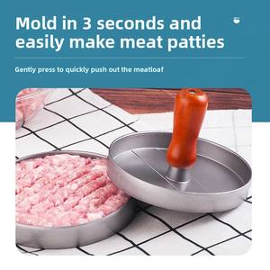 Prensa manual de aluminio para hacer hamburguesas y sándwiches de carne de res, utensilio doméstico sostenible para desayunos, venta al por mayor - Product Image 5