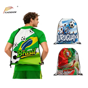Custom Printed New Design Large Capacity Waterproof Durable Polyester & Oxford Backpack with Zipper Closure for 2026 Soccer Game