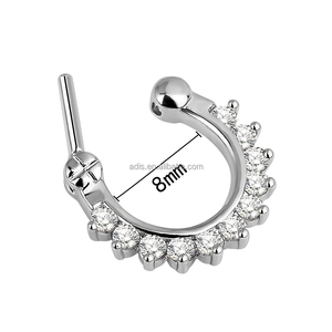 Hipoalergénico 316L Acero inoxidable <span class=keywords><strong>aro</strong></span> nariz anillo Labret <span class=keywords><strong>labio</strong></span> nariz cartílago hélice Tragus nariz <span class=keywords><strong>Piercing</strong></span> joyería - Product Image 4