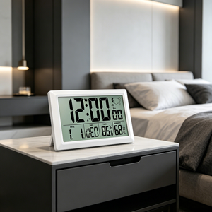 Custom OEM <strong>Large</strong> Digital Radio Controlled <strong>Clock</strong> LCD Display Temp Humidity Alarm Date Week Backlight RCC <strong>Wall</strong> Desk <strong>Clock</strong> - Product Image 2