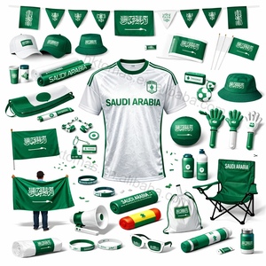 Tendances actuelles : Articles promotionnels pour supporters de football – Sacs cadeaux avec T-shirt, chapeau bob, sac à cordon, bouteille, serviette, lunettes de soleil et autocollants - Product Image 2