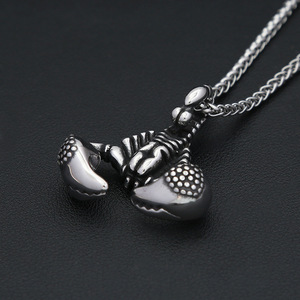 Yunnique – collier avec pendentif Scorpion en acier inoxydable pour hommes, bijoux de style Hip Hop Rock, pendentif avec chaîne couleur argent - Product Image 2