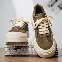 Tendance Nationale : Nouvelles Baskets Décontractées pour Hommes en Daim, Semelle Épaisse, Rehaussantes et Polyvalentes pour l'Automne
