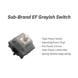 Gateron tiểu thương hiệu bao giờ miễn phí chơi game nặng <span class=keywords><strong>Tactile</strong></span> tùy chỉnh EF Xám chuyển đổi bàn phím cơ khí chuyển đổi - Product Image 2