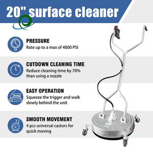 21"inch Stainless Steel Dual Handle Flat Industrial 20 18inch Hard High Pressure Washer Washing <strong>Surface</strong> <strong>Cleaner</strong> 4000psi - Product Image 2