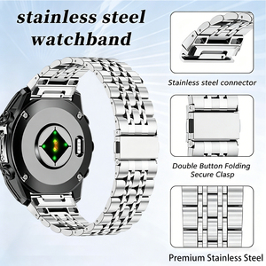 22mm 26mm 고급 스테인리스 스틸 밴드 (가민 엔듀로 3 <span class=keywords><strong>2</strong></span>/에픽스 프로 <span class=keywords><strong>2</strong></span>세대 페닉스 8 프로 E 7 7X 6 6X 스트랩 퀵핏 시계줄) - Product Image 6