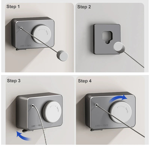 Paquete de secado de polea de acero inoxidable, cuerda portátil extensible montada en la pared, <span class=keywords><strong>tendedero</strong></span> retráctil para exteriores - Product Image 4