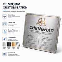 Placa de Aluminio Personalizada Premium, Resistente al Agua, Grabada con Láser, Tarjetas de Visita Metálicas, Placa con Nombre para Regalo Corporativo