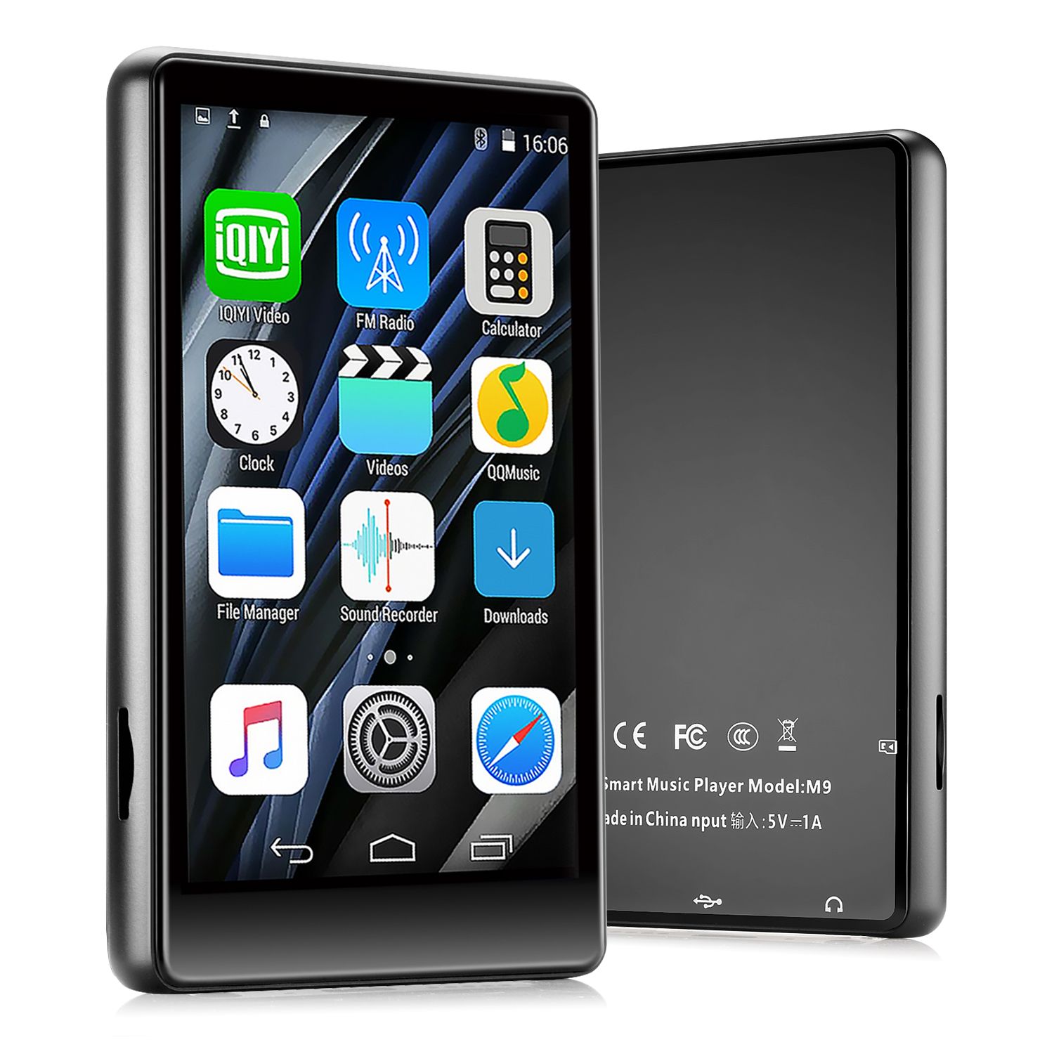 MP4 Player, WiFi Mp3 MP4 Player with Bluetooth, 4.0 Inch Full Touch Screen Music Player for Android, 50H of Continuous Playback, Continuous Playback, MECHEN MP3 Player with Bluetooth and WiFi，4\" Touch Screen Music Player  Android 9.0 MTK 8 Core，MP4 Player with Spotify，Audible，Deezer，