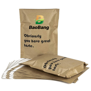 Kraft giấy phong bì miếng vải hình tam giác Túi bưu phẩm tự con dấu 100% compostable có thể tái chế T- Shirt quần áo vận chuyển gửi thư túi bao bì - Product Image 2