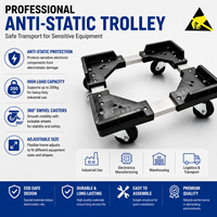 Chariot de stockage antistatique Leenol Mobile ESD SMT avec roulettes pour cartes PCB SMD, pour ligne de production et assemblage