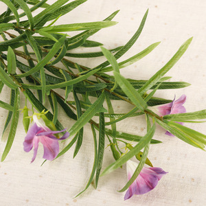 Flor Artificial de Gloría de la Mañana Verde Luli de 7 Ramas, 100 cm de Altura, Flor de Seda Plástica de Simulación Realista para Decoración del Hogar y Bodas - Product Image 3