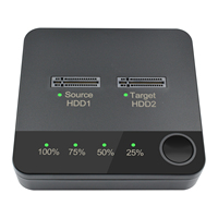 Duplicateur de clonage de disques durs SATA M.2 à double baie avec protocole SATA, lecteur/copieur SSD hors ligne B-Key/M&B-Key avec boîtier en plastique