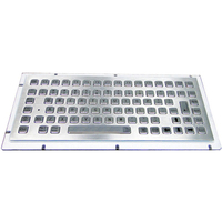 Clavier industriel robuste en métal d'acier inoxydable à montage sur panneau avec 12 touches de fonction