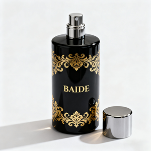 Botella de Perfume Vacía Redonda Azul de Gran Tamaño de 30 ml, 50 ml, 100 ml, 200 ml, 250 ml con Estampado en Caliente de Lujo y Cajas de Papel - Product Image 4