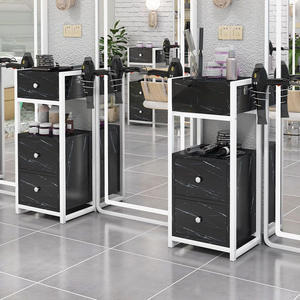 Peluquería Metálica &<span class=keywords><strong>amp</strong></span>;   Mueble de Almacenamiento Multifuncional para Salón de Belleza con Mesa de Herramientas para Peluquería y Corte de Cabello - Product Image 2