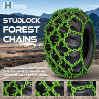 Cadenas para Neumáticos de Servicio Pesado, Nuevas, de 19 mm, con Puntas en U, de Acero al Boro Galvanizado, para Cargadoras de Ruedas y Equipos Forestales