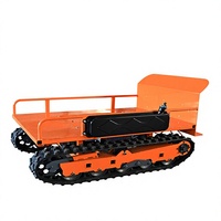 Remorque à chenilles pour tracteur agricole, véhicule de transport à chenilles en caoutchouc avec fonction d'auto-charge, essentiel pour les vergers et les fermes