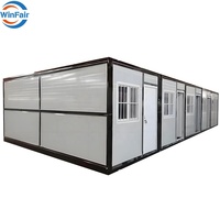 WinFair-Conteneur pliable contemporain de 20 pi pour chambre à coucher, atelier, bureau, hôtel, boutique, panneau sandwich en acier