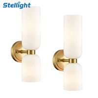 Stellight – applique murale moderne et créative en fer et verre, design italien en albâtre, double tête LED, 4100K neutre, pour chambre à coucher et salon