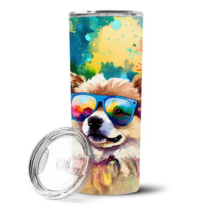 Vaso Delgado de Acero Inoxidable Pomeranian Hippie Dawg - Product Image 1