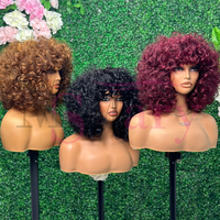 Perruque de Gros SDD Cheveux Humains Bouclés Faite à la Main Densité Maximale, Cheveux Vierge Indiens Bruts Aligné Cuticule Fournisseur