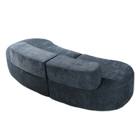 Canapé-lit convertible en tissu compressé 2 en 1, emballé sous vide, double, pliable, moderne, minimaliste, ensemble de meubles pour salon