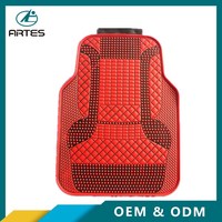 Tapis d'accessoires de voiture antidérapants imprimés personnalisés Tapis de voiture universel en gros 4 pièces Tapis de sol en PVC