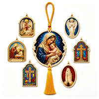 Sculpture de la Vierge Marie et de l'Enfant Jésus en résine gaufrée, décoration murale pour la maison, impression UV, cadeau religieux catholique promotionnel