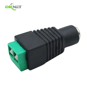 12V Adapter Monitoring Accessory 2 Pin Green Terminal 5.5*2.1mm Female DC Power Plug
