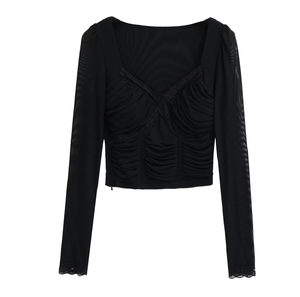 <span class=keywords><strong>Camiseta</strong></span> Sexy <span class=keywords><strong>de</strong></span> <span class=keywords><strong>Encaje</strong></span> sin <span class=keywords><strong>Tirantes</strong></span> para Mujer - Product Image 6