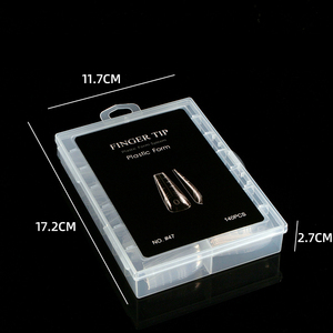 Private Label 140pcs Clear French Coffin <b>Nail</b> Dual Forms Boxed Gel <b>Extension</b> Mold Tips for Salon - Product Image 6