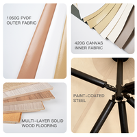Tissu imperméable personnalisé en gros 1050G-PVDF pour tente extensible de luxe en plein air