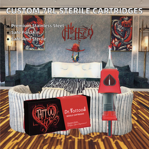 Agujas de Tatuaje Profesionales Personalizadas <span class=keywords><strong>Dr</strong></span>.Tattoo 7RL, Suministros de Tatuaje de Fábrica, Esterilizadas, Longitud de Aguja de 1.5 mm, Acero Inoxidable 316, Arte Corporal - Product Image 2