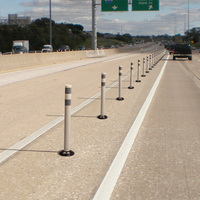 Nouveau matériau plastique avertissement poste PU/TPU route intersection marquage réfléchissant haute qualité flexible poste