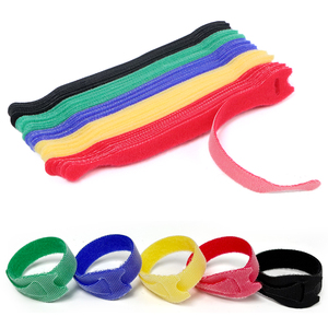 12x125mm kendinden yapışkanlı çift naylon kablo bağları yanmaz arka arkaya kanca döngü depolama sapanlar ev ofis sınıf - Product Image 1