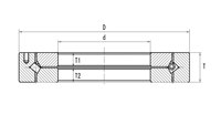 Roulement à rouleaux coniques de précision JXR652050 pour machine d'alésage verticale CNC, plateau tournant radar, équipement de communication