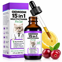 Gouttes multivitaminées liquides 15 en 1 pour chats avec taurine, lysine, complexe de vitamines B, pour la santé immunitaire, cutanée, cardiaque, OEM, ODM, marque privée